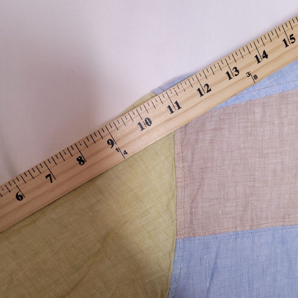 The Territory Ahead Linen Shirt Mens Large Multi Color Patchwork - Picture 8 of 10